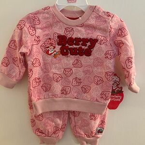 Pink Strawberry Shortcake Fleece Jogger Set